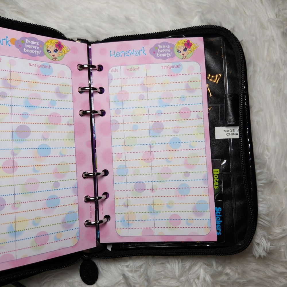 Vintage Lisa Frank Glamour Girl & Poodle Planner Wallet - Picture 13 of 15